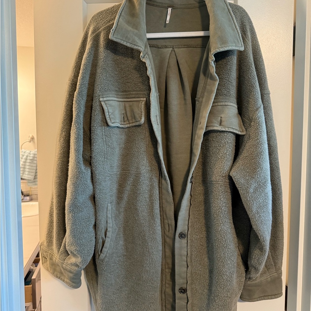 Free people Olive Green  shacket/Jacket